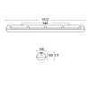 LED Por és páramentes robbanásbiztos lámpatest ATEX II 150cm, 54W, IP66, semleges fehér IK10