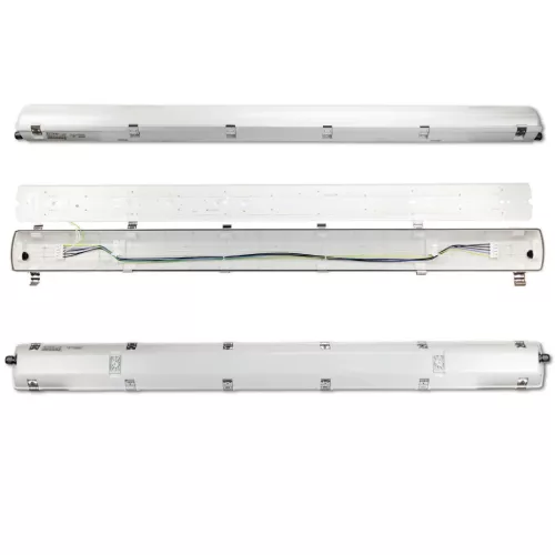 LED Por és páramentes robbanásbiztos lámpatest ATEX II 150cm, 54W, IP66, hideg fehér. IK10