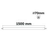 LED lineáris lámpa HP 150cm, IP69K, 48W, 155lm/W, 4000K, IK10 ütésálló, nagynyomással, gőzzel tisztítható