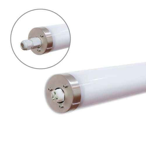 LED lineáris lámpa HP 150cm, IP69K, 48W, 155lm/W, 6000K, IK10 ütésálló, nagynyomással, gőzzel tisztítható