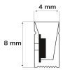 LED NEON930 flexibilis szalag B04H08, 24V DC, 10W, IP67, 3000K, 5m, 180 LED/m, szerelőklipszekkel
