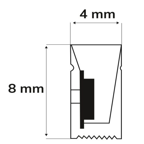 LED NEON930 flexibilis szalag B04H08, 24V DC, 10W, IP67, 3000K, 5m, 180 LED/m, szerelőklipszekkel