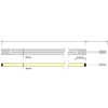 LED NeonPRO930 Custom flexibilis szalag B04H08, 24V DC, 10W, IP67, 3000K, 5m, 180 LED/m, klipszekkel