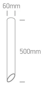 12105E3 / B / GL fekete henger MR16 GU10 10W 500mm sötét fény