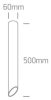 12105E3 / W / B fehér henger MR16 GU10 10W 500mm sötét fény