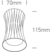 12105J / cu réz gu10 10w 100-240V sötét fény