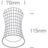 12105k / bbs csiszolt sárgaréz GU10 10W 100-240V sötét fény