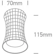 12105k / bbs csiszolt sárgaréz GU10 10W 100-240V sötét fény