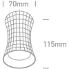 12105k / dc sötét króm gu10 10w 100-240V sötét fény