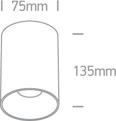 12105m / b fekete gu10 10w sötét fény