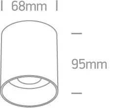 12105N / mg fém szürke gu10 10w sötét fény kerek