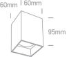 12105NA / W White Gu10 10W Sötét Light Square