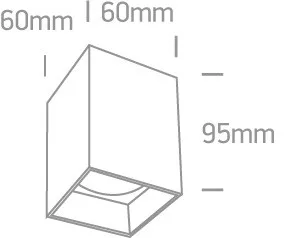 12105NA / W White Gu10 10W Sötét Light Square
