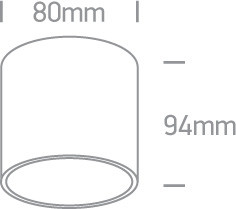 12105t / b fekete gu10 10w kör 100-240V