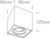 12105YA / B Fekete GU10 10W Állítható négyzet 100-240V