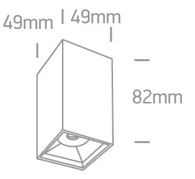 12106B / W / W fehér LED 6W WW 38DEG IP20 230V
