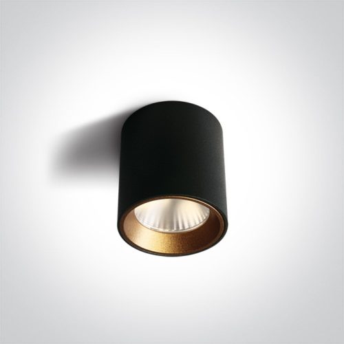 12107k / b / w Fekete LED 7W WW 35DEG 230V kerek