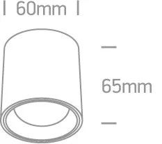 12107k / b / w Fekete LED 7W WW 35DEG 230V kerek