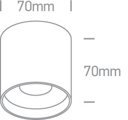 12108C / W / W fehér LED 8W WW IP20 38DEG 230V