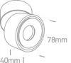 12108LA / W / W fehér COB LED 8W WW IP20 230V