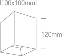 12115HA / W / W fehér LED 15W WW IP20 60deg 230V négyzet sötét fény