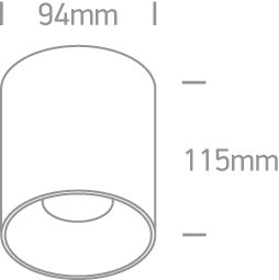 12120Z / W / W fehér LED 20W WW IP20 45DEG 230V sötét fény