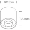 12122D / mg / w fém szürke LED 22W WW IP20 230V sötét fény