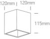 12144a / w White Gu10 R111 15W négyzet 100-240V