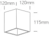 12144a / w White Gu10 R111 15W négyzet 100-240V