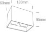 12205na / b fekete gu10 2x10w sötét fény