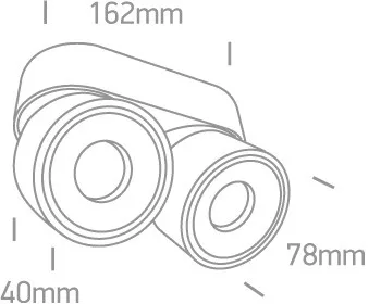 12208LA / B / W Fekete COB LED 2x8W WW IP20 230V