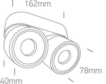 12208LA / W / W fehér COB LED 2x8W WW IP20 230V
