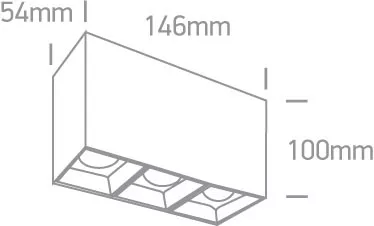 12307B / W / W fehér LED 3x7W WW 36DEG IP20 100-240V