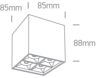 12406B / B / W Fekete LED 15W WW 38DEG IP20 230V