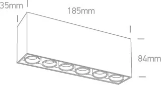 12606C / B / W Fekete LED 15W WW IP20 230V sötét fény