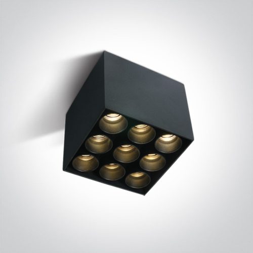 12906C / B / W Fekete LED 20W WW IP20 230V sötét fény