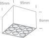 12906C / B / W Fekete LED 20W WW IP20 230V sötét fény