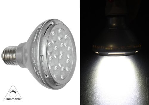 ADELEQ LED Par30 E27 12W 6200K 1050lm 38’, fényerőszabályozható