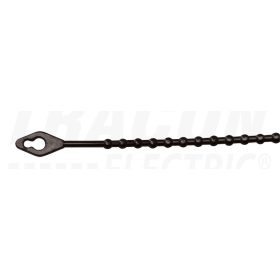   Tracon Gyöngyös nyitható kábelkötegelő, natúr 150×2mm, D=8-35mm, PE