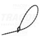 Tracon Gyöngyös nyitható kábelkötegelő, fekete 150×1,7mm, D=4-38mm, PA6.6