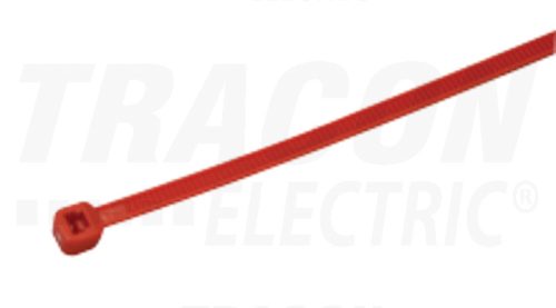 Tracon Normál kábelkötegelő, piros 200×3.6mm, D=2-50mm, PA6.6