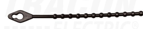Tracon Gyöngyös nyitható kábelkötegelő, natúr 180×2mm, D=8-45mm, PE