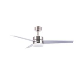   Mennyezeti Ventilátor 15W Led Lámpával, Króm Kivitelben, Króm Lapátokkal