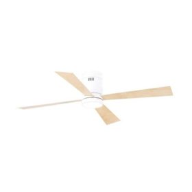   Mennyezeti Ventilátor 15W Led Lámpával, Fehér Kivitelben, Kétoldalú Lapátokkal ,  Fehér/Juhar