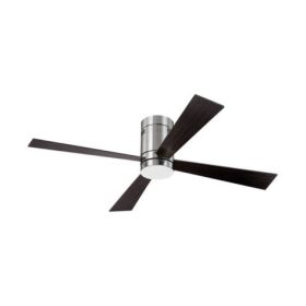   Mennyezeti Ventilátor 15W Led Lámpával, Króm Kivitelben, Barna Lapátokkal