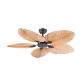   Mennyezeti Fém Ventilátor Világítás Nélkül, Természetes Pálmalevél Lapátokkal , Nyári / Téli Funkcióval