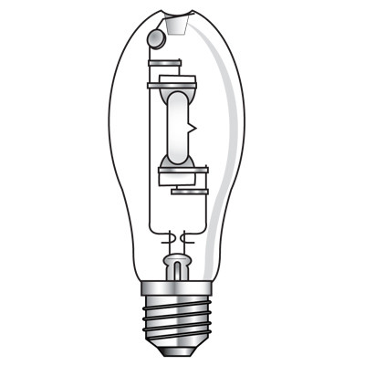 Duralamp HDI-E/C 100W ÁTLÁTSZÓ, E27 100W fémhalogén lámpa, 4200K