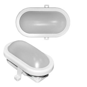   Adeleq Műanyag Házas Led Hajólámpa, 6W 4000K 480Lm 240V Ovális Forma