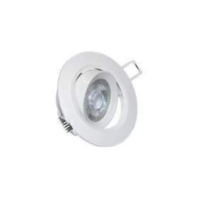   Adeleq 5W Süllyesztett Led Spot , 4000K Natur Fehér ,400Lm , Fehér Kerettel