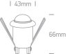 22008 IR süllyesztett mozgásérzékelő 200w 230V